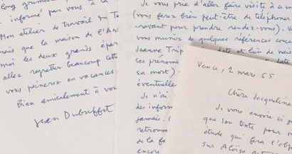 DUBUFFET Jean (1901-1985) 
Important correspondence addressed to Jacqueline
VOULET...