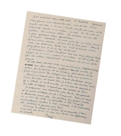 MAGRITTE René (1898-1967) 
Signed autograph letter addressed to
Paul ÉLUARD Brussels,...