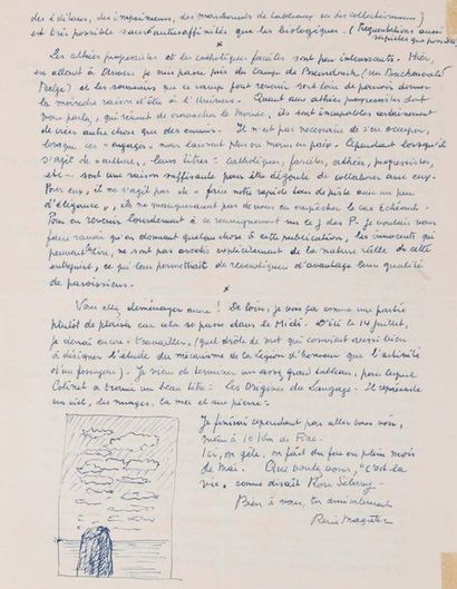 MAGRITTE René (1898-1967) 
Correspondence of 28 autograph letters signed with 6 original...