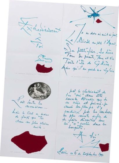 MATHIEU GEORGES (1921-2012) 
Correspondance amoureuse de 112 lettres autographes...