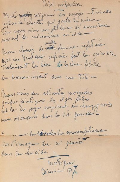 PICABIA Francis (1879-1953) 
Précieux et important ensemble de lettres, poèmes et...