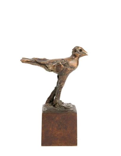 César (1921-1998) 
Chicken, 1982.
Bronze artist's proof.
Signed on the terrace.
Inscription...