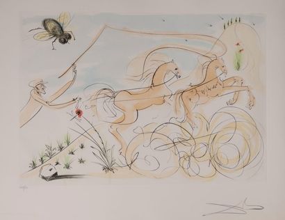 Salvador DALI (1904-1989) 
The Bestiary of the Dalinized Fountain, 1974.
Robert Mouret,...