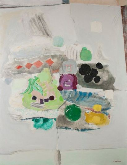 Tatsuhiko SHIMAMURA (1922-2004) 
Still life.
Oil on canvas.
Signed lower right.
116...