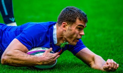 PENAUD Damien (Rugby) Maillot France Ecosse tournoi des 6 nations 2020 dédicacé