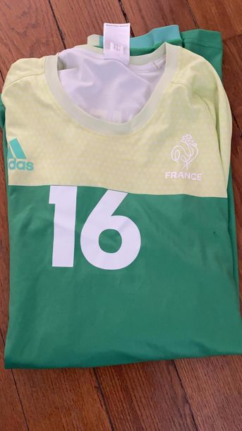 OMEYER Thierry (handball) Maillot de gardien de l’équipe de France dédicacé : maillot...