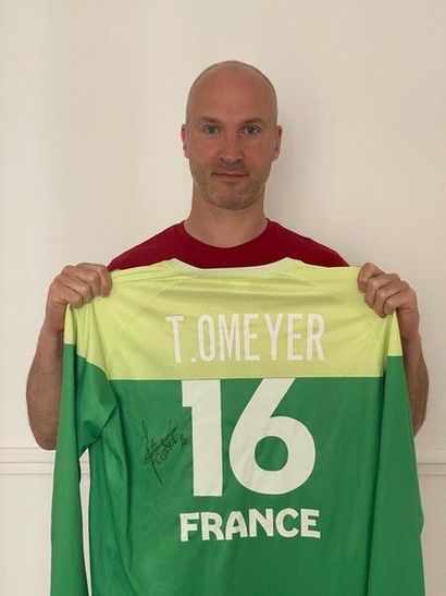 OMEYER Thierry (handball) Maillot de gardien de l’équipe de France dédicacé : maillot...