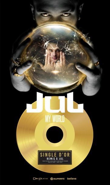 JUL Single d'or remis à l'artiste jul pour le titre "My World" de l'album My World...