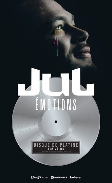JUL Disque de platine remis à l'artiste Jul pour l'album "Émotions" sorti en 201...