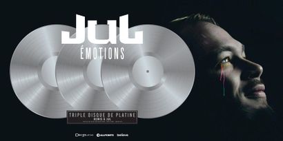 JUL Triple disque de platine remis à l'artiste Jul pour l'album "Émotions" sorti...