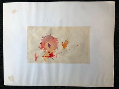 Régis Loisel (né en 1951) 

Le chanteur.

Aquarelle sur papier marouflé sur carton.

Signé...