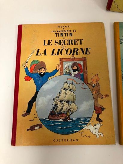 HERGÉ 

Les Aventures de Tintin. 

-L'oreille cassée.

Edtion Casterman, 1954 (B9).

Usures...