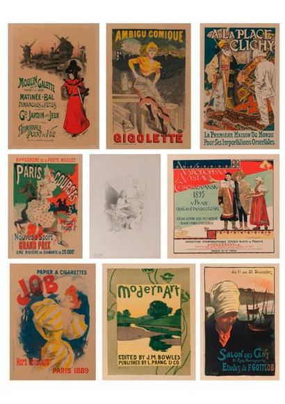 LES MAÎTRES DE L'AFFICHE 

Ensemble de 22 lithographies publicitaires illustrées...