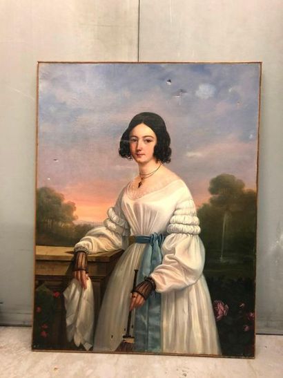 ÉCOLE FRANCAISE de la première moitié du XIXème siècle 

Portrait of a young woman...