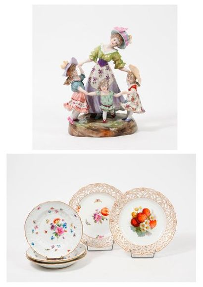 ALLEMAGNE, début du XXème siècle 

* BERLIN

Deux assiettes en porcelaine à décors...