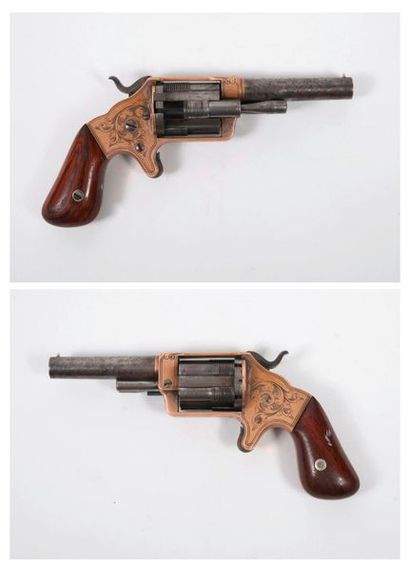 ETATS UNIS, seconde moitié du XIXème siècle Revolver Slocum, à 5 coups, simple action.

Canon...