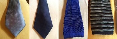 Guillaume DURAND Lot de 4 cravates de Guillaume Durand ; de gauche à droite : 1 Charvet,...