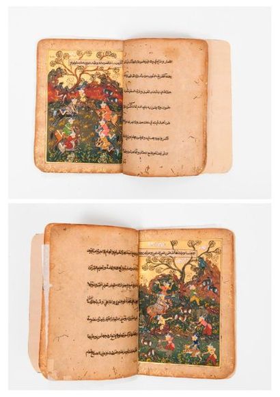 EMPIRE OTTOMAN, XIXème siècle 

Manuscript decorated with polychrome gouache and...