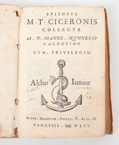 CICERONIS - NUNEZ (Pedro Juan). Epitheta M.T. Ciceronis collecta A.P. Ioanne Nunnesio...