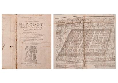 HERODOTE. 
Herodoti Halicarnassei historiarum libri IX. S.l., Pauli Stephani, 1618,...