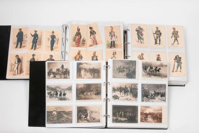 EUROPE, fin XIXème-XXème siècles 
Three binders of postcards with military themes...
