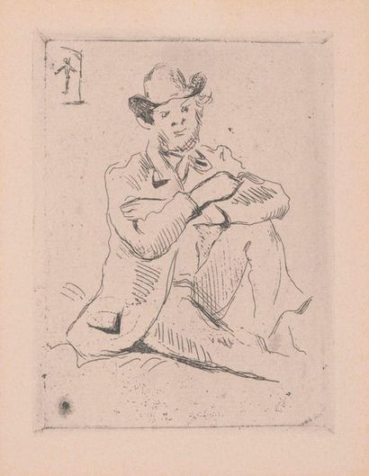 Paul CEZANNE (1839-1906) 

Portrait de Guillaumin au pendu, 1873.

Eau-forte.

16...