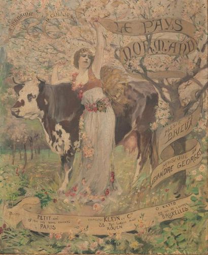 Paul Jean GERVAIS (1859-1944) "A. Madame, G. Collier. Le pays normand.
Poésie de...