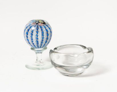 null Six pieces.
- Five paperweight balls, including one on a stand, in colourless...