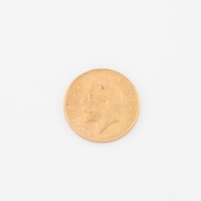 Angleterre Sovereign Gold, George V, 1927.
Net weight: 7.9 g. 
 Small stripes of...