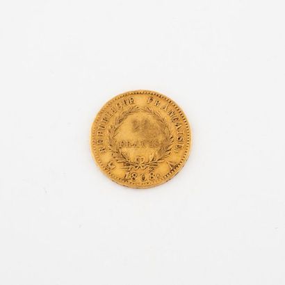 France Coin of 20 gold francs, Napoleon Emperor, 1808 Paris. 
Net weight: 6.3 g....
