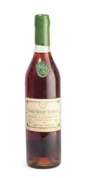 null Cognac GRANDE CHAMPAGNE One bottle, Emperor's reserve.
Selection Peuchet - Clermont
France.
Slightly...