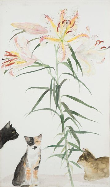 Elizabeth Violet BLACKADDER (1931) 
*Lis des montagnes (Lilium auratum) et trois...