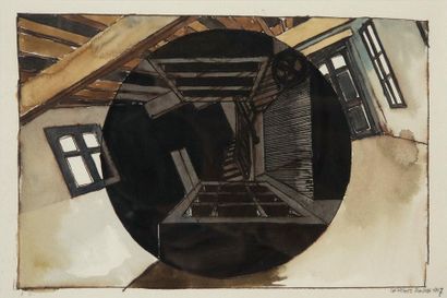 GEORGES ROUSSE (1947) 
*Untitled, 1997.
Ink and watercolor on paper.
Signed and dated...