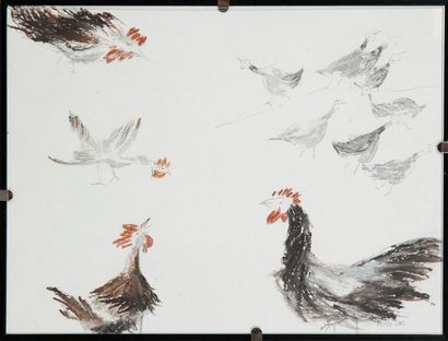 Francine MILLO (XXème-XXIème siècle) 
*Untitled, 2002.
Pencil lead and paper oil...