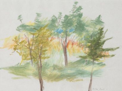 Francine MILLO (XXème-XXIème siècle) 
*Landscape, 2002.
Pencil lead and paper oil...