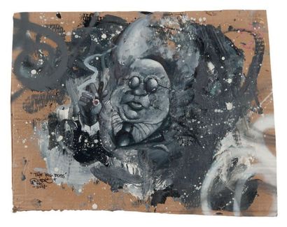 DAZE (né en 1962) 
The Big boss, 2011
Acrylique et peinture aérosol sur carton signé,...