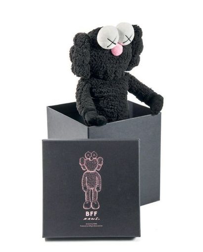 KAWS (né en 1974) 
BFF (Black), 2016
Polyester plush with its original numbered label...