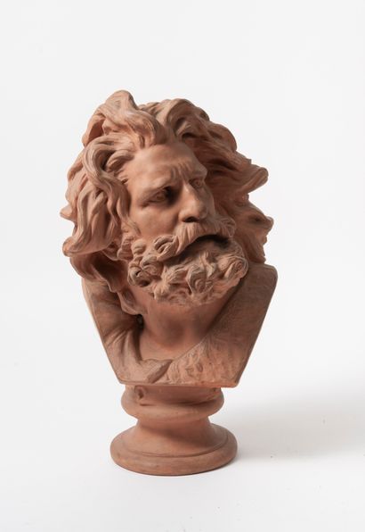 D'après François RUDE (1784-1855) Bust of Gauls.

Terracotta print.

Signed. Numbered...