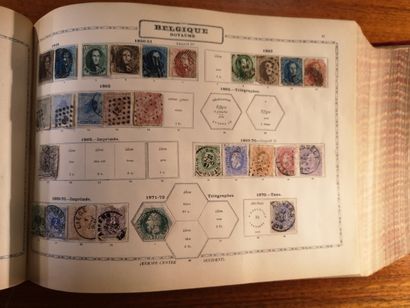TOUS PAYS, Emissions 1840/1900 Album MAURY contenant des timbres neufs et oblitérés,...