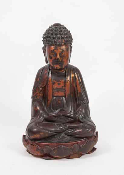 CHINE, fin du XIXème siècle - début du XXème siècle Buddha sitting in the lotus position.



Sculpture...