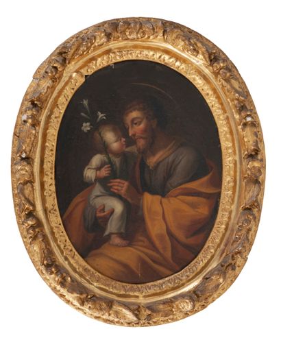 Ecole française fin du XVIIème siècle - début du XVIIIème siècle Joseph and the Baby...
