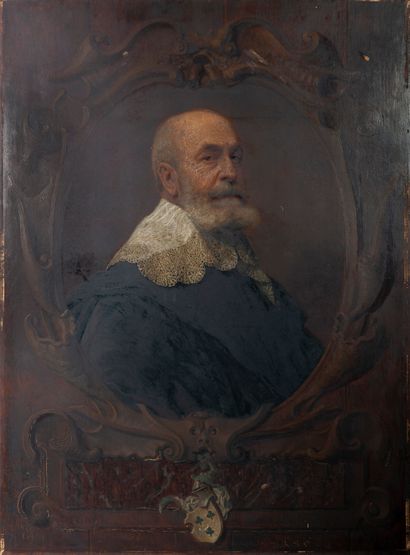 ECOLE FRANCAISE DU XIXème siècle Portrait présumé du Vicomte Emmanuel-Henri de Grouchy,...