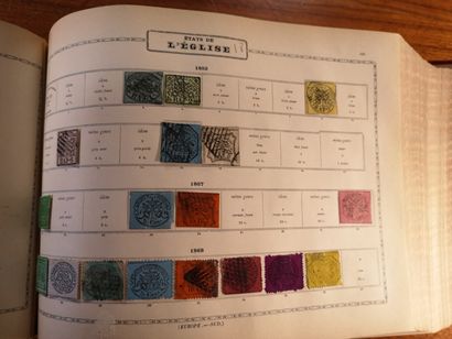 TOUS PAYS, Emissions 1840/1900 MAURY album containing mint and cancelled stamps,...