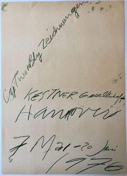 Cy TWOMBLY (1928-2011), d'après Zeichnungen Hannover, 1976.
Offset.
69,5 x 50 cm.
Petites...