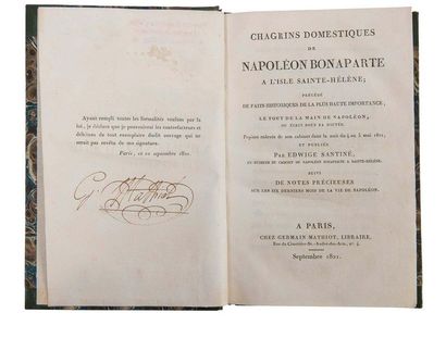 [DORIS Charles] 
Chagrins domestiques de Napoléon Bonaparte à l’isle Sainte-Hélène...