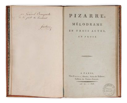 [FORTIÈRE] 
Pizarre, mélodrame en trois actes, en prose. Paris, Barba, An XI – 1803....