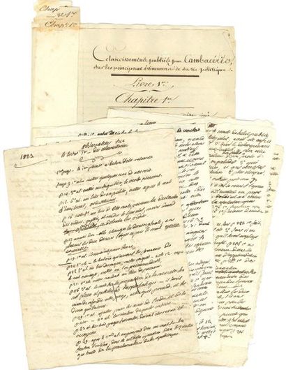 CAMBACÉRÈS Jean-Jacques-Régis de (1753-1824) conventionnel (Herault), ministre, Consul,...