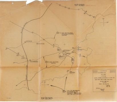 GUERRE 1939-1945. 
TAPUSCRIT ronéoté avec PLANS, Field Order n° 1 Opération ANVIL,...