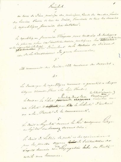 LAMARTINE Alphonse de (1790-1869) poete et homme politique. 
Autograph MANUSCRIPT,...