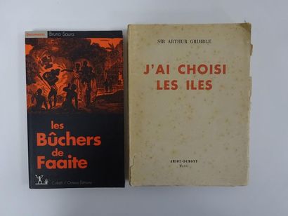 null Lot de deux livres comprenant : 
- SAURA Bruno 
Les bûchers de Faaite 
Cobalt...